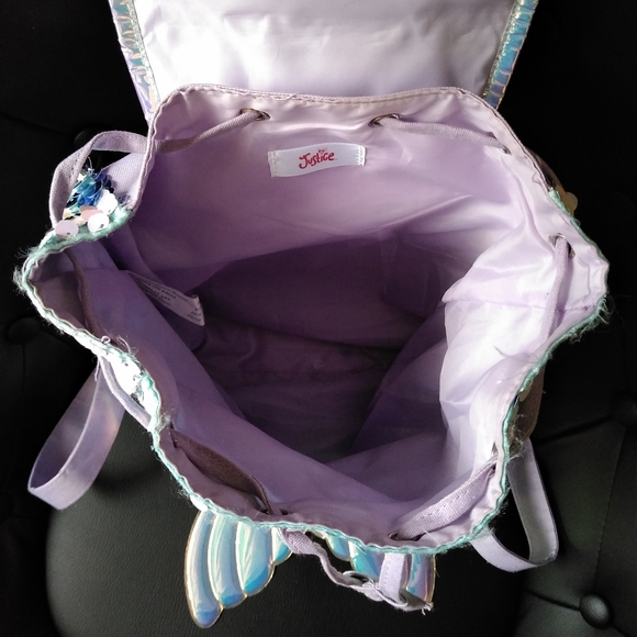 ⛔SOLD⛔Justice "K" initial sequin mermaid backpack - Picture 8 of 9